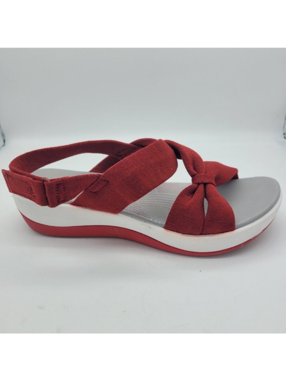Clarks Cloud steppers Arla Primrose Slingback Comfort Sandals Red 9.5W Casual - Picture 2 of 8